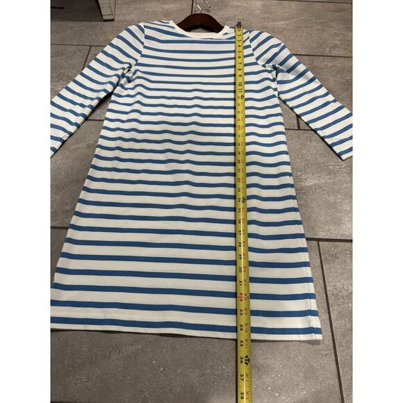 BODEN Mini Casual T-shirt Dress - Ivory & Blue 3/4‎ Sleeve Dress Size 4 US EUC - Picture 7 of 14